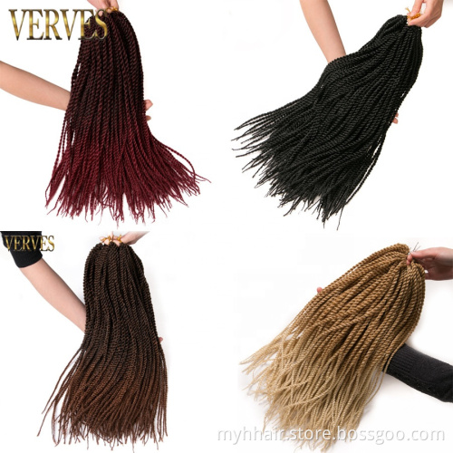 Purple Twist Ombre Crochet Braids 30 strands/pack 18 inch,small Senegalese Twist Hair Synthetic Braiding Hair extension